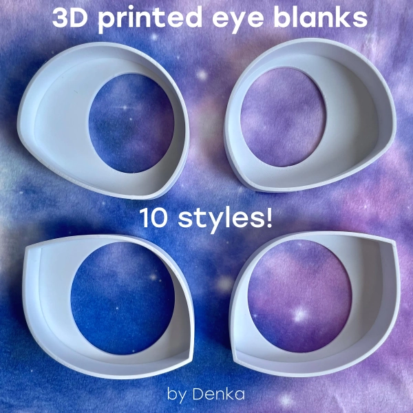 3D printed eye blanks, follow me, 10 styles