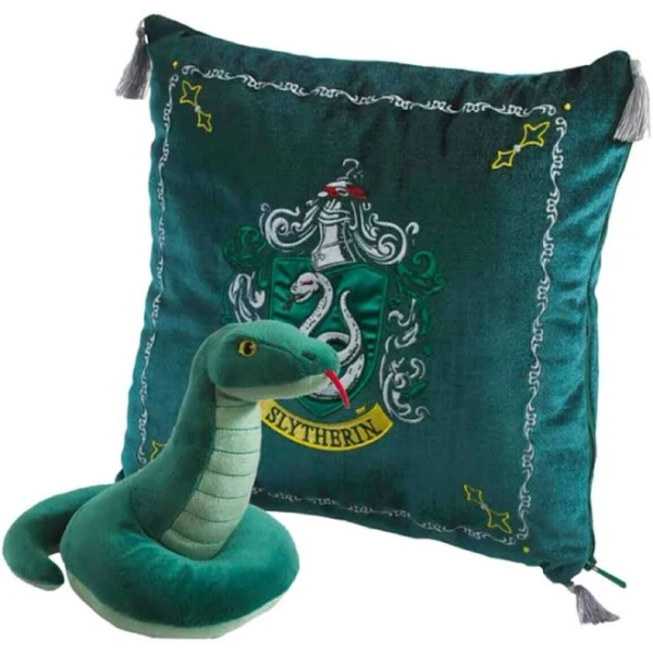 Noble Collection Harry Potter Slytherin House Mascot Plush and Cushion