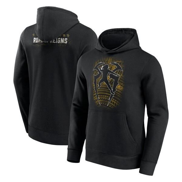Men's Black Roman Reigns Tribal Logo Hoodie