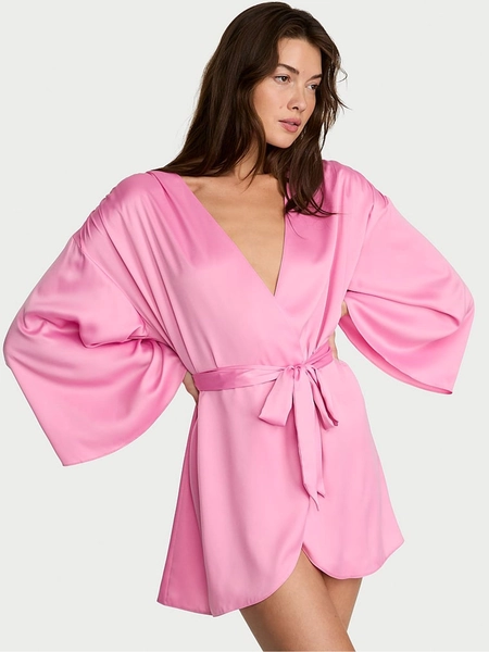Pink Sugar Satin Short Robe