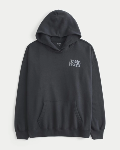 Oversized Butterfly Graphic Hoodie