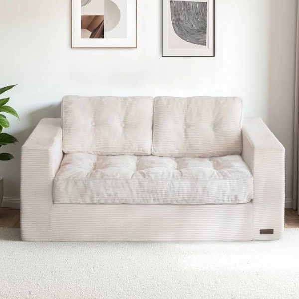 MAXYOYO Upholstered Floor Sofa with Armrests