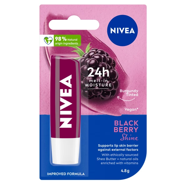Nivea Blackberry Shine Lip Balm 4.8g | Healthylife