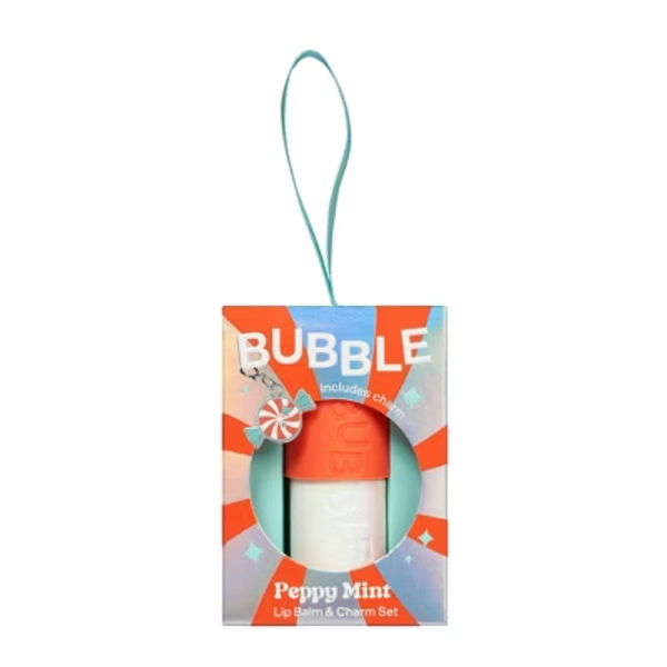 Bubble Skincare Peppy Mint Lip Balm & Charm Gift Set - 2ct