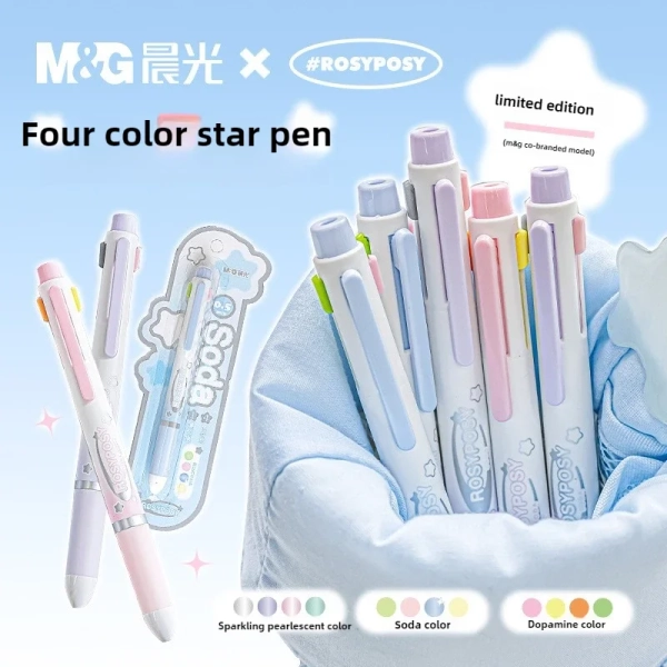 4In1 Multicolor Ballpoint Pens 4-Color Pens Soft Grip Push Action Gel Pen Creative Writing Supplies for Taking Notes 0.5mm - AliExpress 21