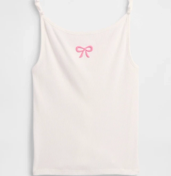 Gap Girls Ribbed Bow-Tie Tank Top