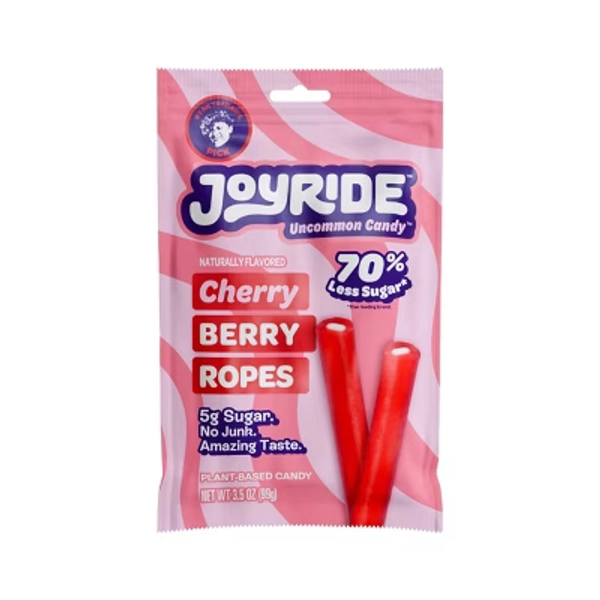 JOYRIDE Candy Cherry Berry Gummy Ropes - 3.5oz