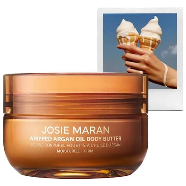 Josie Maran Vanilla Vibezzz Whipped Argan Oil Refillable Firming Body Butter Jar