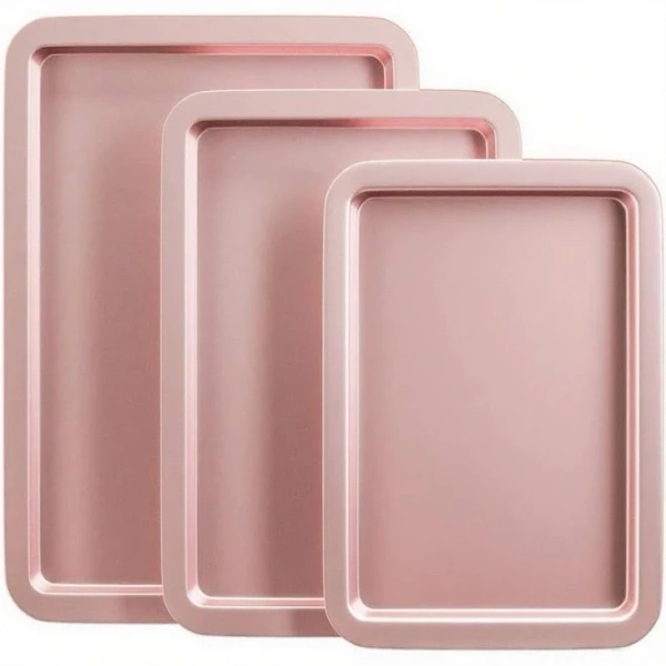 Wudkey 3-Piece Nonstick Ceramic Baking Sheet Pan Set