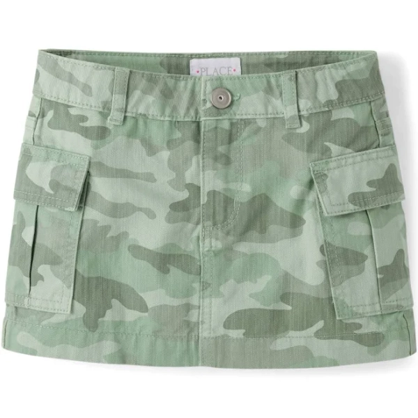 The Children's Place Girls Camo Cargo Skirt