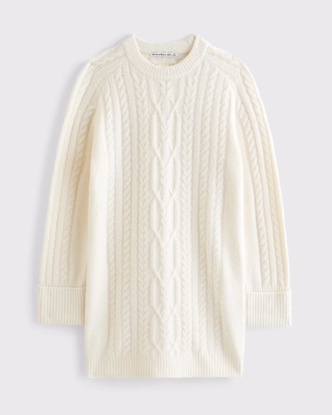 The A&F Madeline Cable Mini Sweater Dress