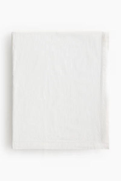 Cotton tablecloth - White