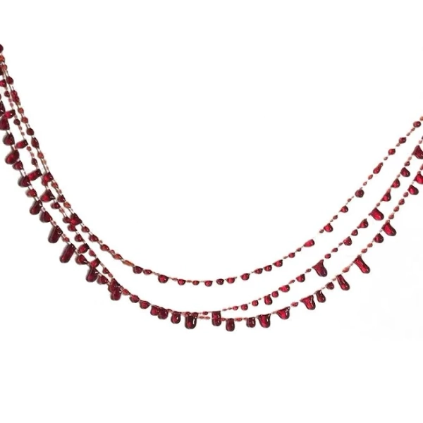 COKABY Vintage Dripping Blood Personality Blood Drop Clavicle Chain Necklace