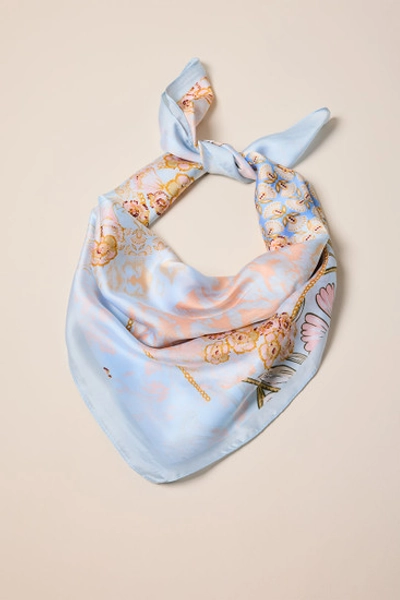Donna Floral Satin Headwrap