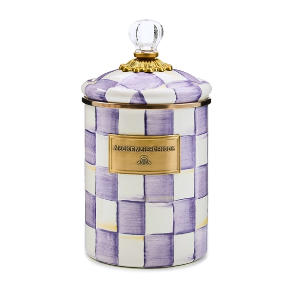 Violet Check Medium Canister