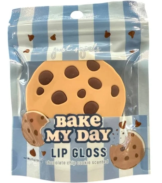 Just 4 Girls Bake My Day Chocolate Chip Cookie Shape Tub Lip Gloss