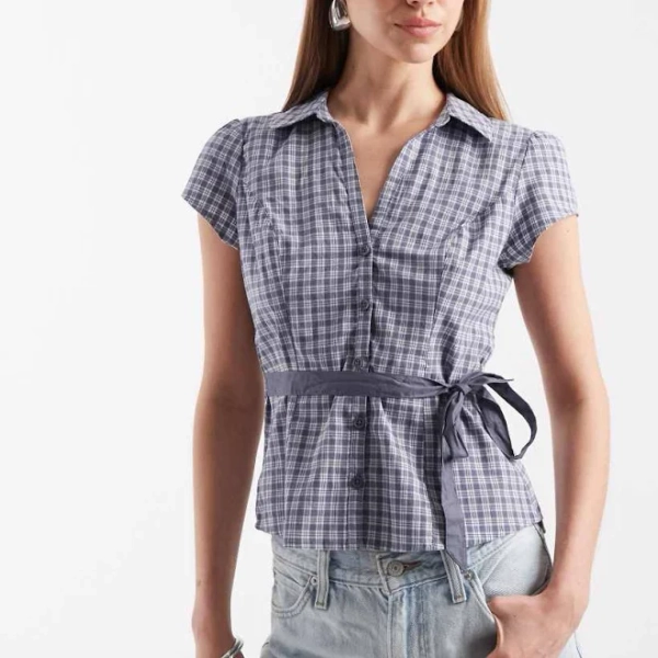 Hollister Co. Women's Bow Belt Shirting