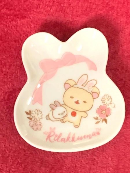 Rilakkuma Bunny Face Ceramic Trinket Dish Kawaii San-X Japan