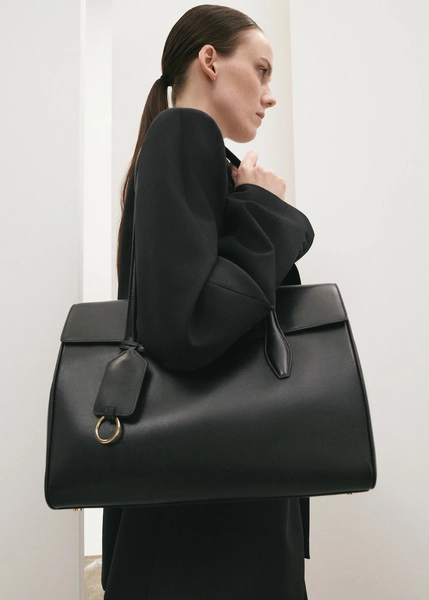 Leather shopper bag with charms - Women | MANGO USA