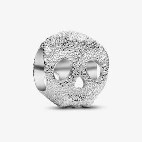 Pandora Moments Textured Skull Mini Charm