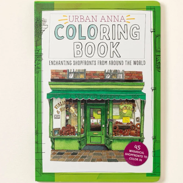 Global Shopfronts Wanderlust Coloring Book | Unique Arts & Crafts Gifts, DIY Kits for Crafters | Christmas Gifts | Gifts for Mom | Travel Gifts |