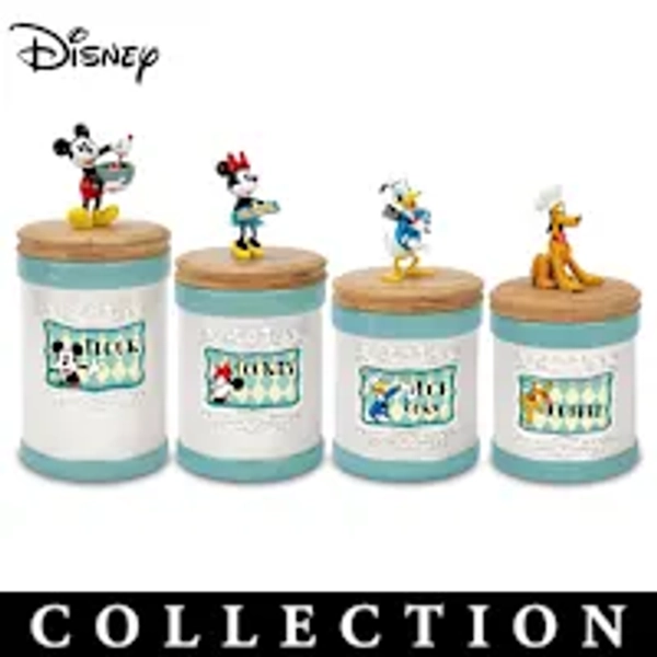 Mickey Mouse & Friends Kitchen Canisters With Labels
