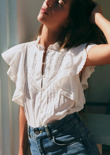 Deven Blouse - Ecru