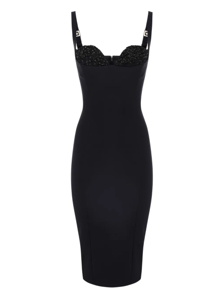Elisabetta Franchi robe mi-longue à ornements de perles | 38