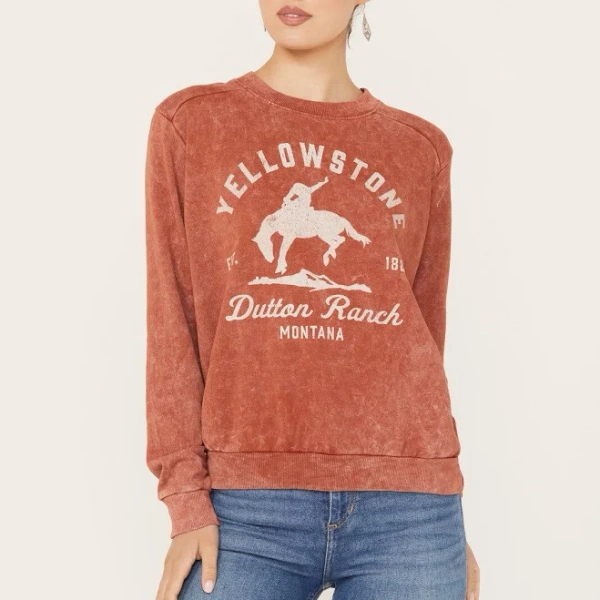 Yellowstone Women's Bucking Horse Crew Neck Sweatshirt
