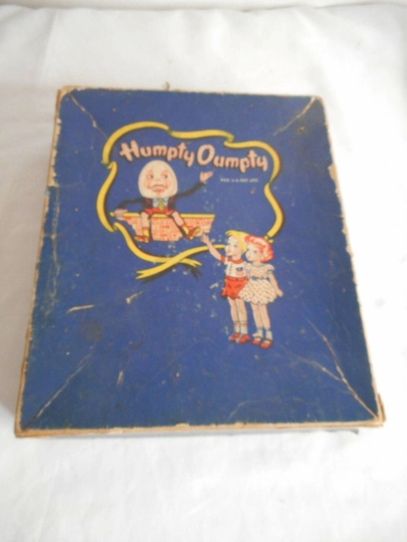 Antique 1930s 1940s Vtg Humpty Dumpty Box Display nursery decor Store Advertize