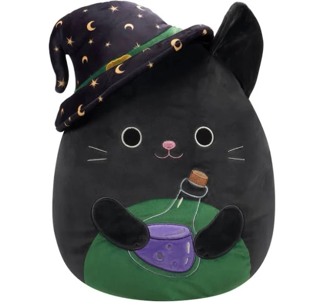Squishmallows Cleo Cat with Witch Hat