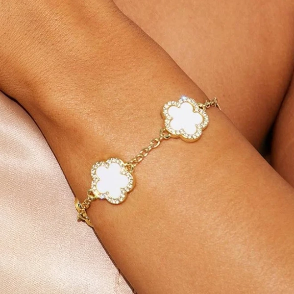 Fashion Nova My Clover Chain Bracelet