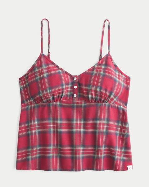 Flannel Babydoll Top