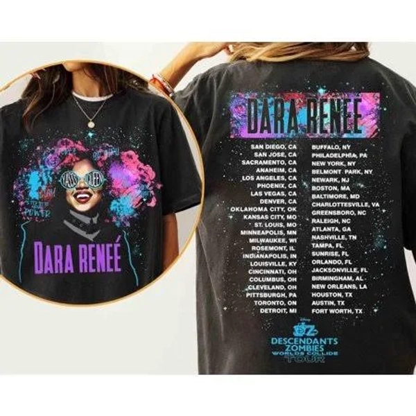 Disney Descendants Zombies Worlds Collide Tour Dara Renee T-Shirt
