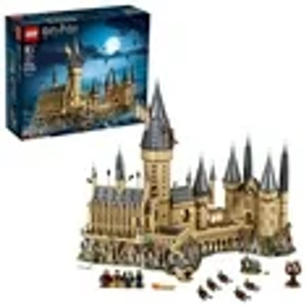 LEGO Harry Potter Hogwarts Castle Building Set, Harry Potter Activity Kit with Minifigures, Wands, Boats, a Spider, and Gryffindor and Hufflepuff Accessories; Collectible Model for Adults, 71043