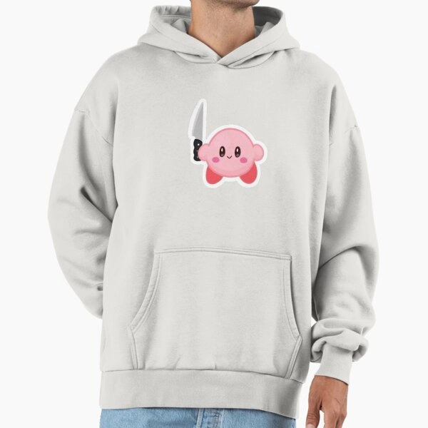 Cute Kirby with a knife Premium Oversized Hoodie