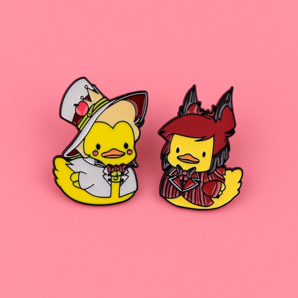 2pcs Lapel Enamel Pins and Brooches Badge Pins for Backpacks Bags Backpack Cool Decoration Friend for Gifts