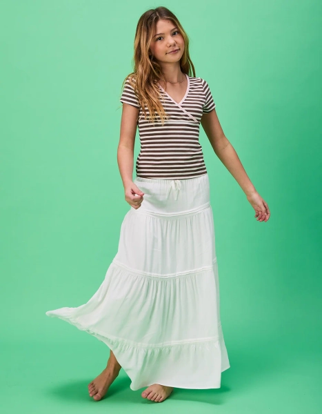 FULL TILT Girls Maxi Skirt - WHITE - XS