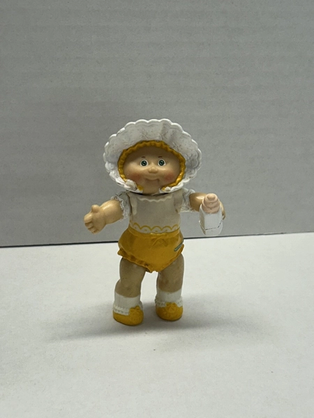 Vintage 1980's Cabbage Patch Kids Mini Figure Baby with Bottle