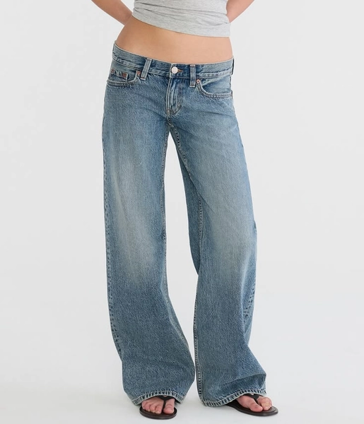 Aeropostale Womens' Super Low-Rise Baggy Wide Leg Jean - Washed Denim - Size 20R - Cotton | Low rise jeans wide leg, Low rise baggy jeans, Best baggy jeans
