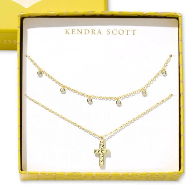 Kendra Scott Amelia Crystal Cross Necklace Gift Set