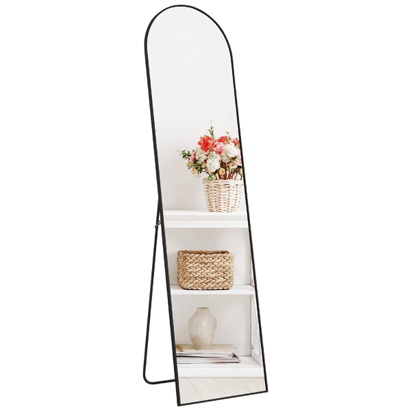 CONCETTA 59"x16" Arched Full Length Mirror, Full Body Standing Mirror Floor Mirrors, Black - Walmart.com