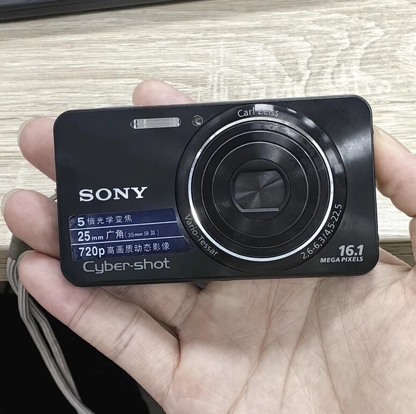 Sony Cyber-Shot DSC-W570 Black 5x Zoom 16.1MP w/Battery &amp; Charger Tested English