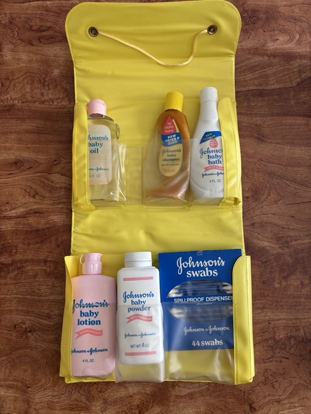 Vintage 1980's Johnson's Baby Care Travel Kit w/ Complete Contents-unuse<wbr/>d