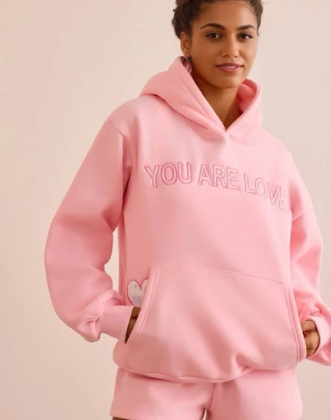 As Revival You Are Loved Embroidered Cotton Hoodie