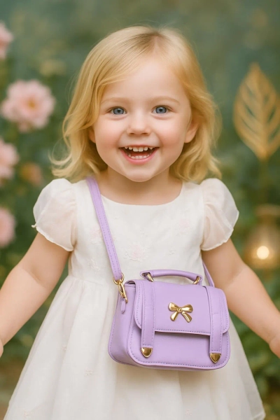 Customized Leather Girl Purse, Custom Name Crossbody Bag for Toddlers | Adjustable Strap Mini Shoulder Bag | Kids Birthday Gift