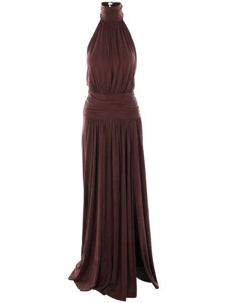Elisabetta Franchi robe longue à détail de nœud | 46