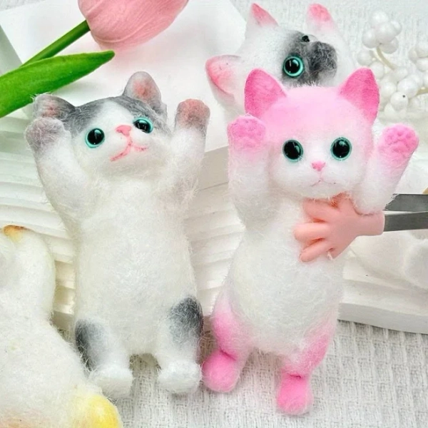 Slime Squishies 4-Color Cat-Shaped Squeeze Toys