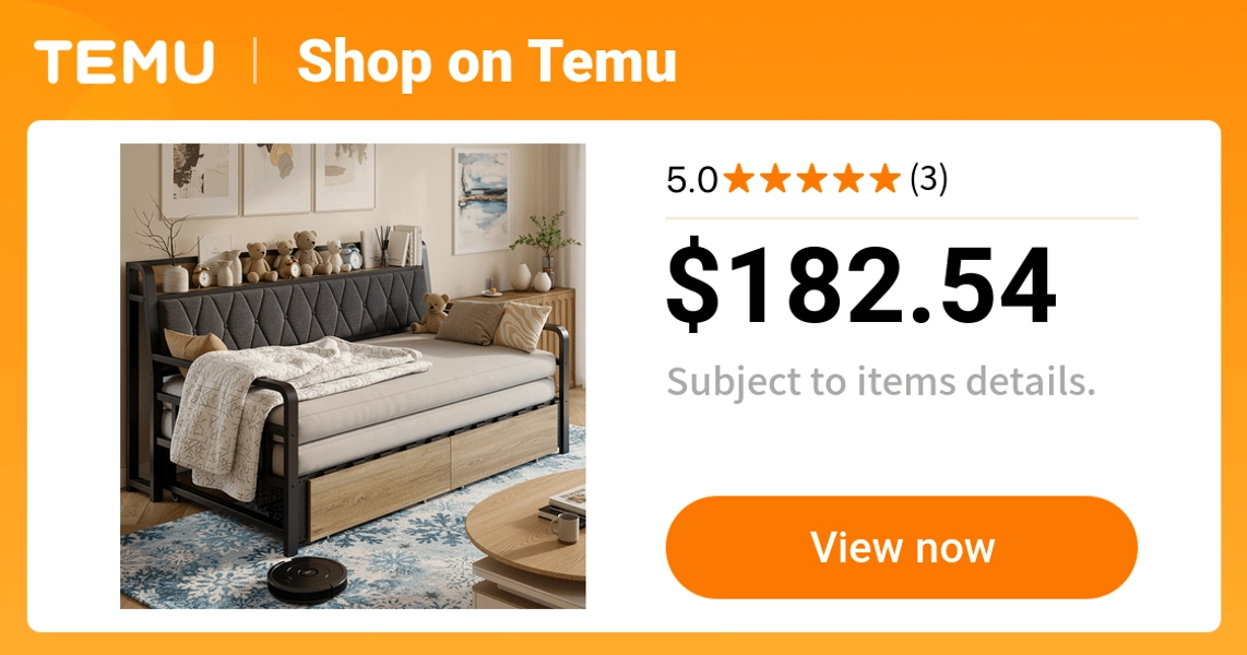 modern twin daybed   trundle storage drawers   king - Temu