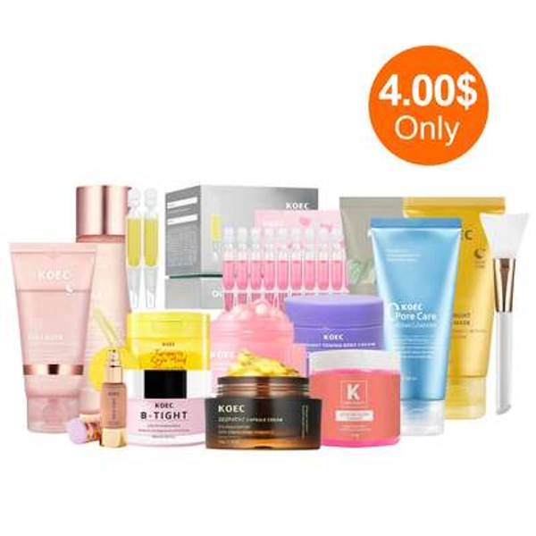 Only 4.00$ Affordable Korean Skincare Collection, Carefully Curated Selection Of Over Ten Facial And Body Care Products,Includes Facial Cleanser, Serum, Toner, Moisturiser, Foundation, And Body Lotion, Offering Exceptional Value For Money To Deliver The Finest Skincare Experience, Perfect For Personal Use Or As A Gift For Your Loved Ones.
